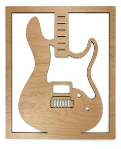 Veselá Stena Drevená nástenná dekorácia Elektrická gitara