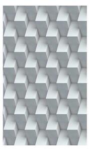 DIMEX | Vliesové fototapety na stenu 3D kubický múr MS-2-0298 | 150 x 250 cm | biela, šedá