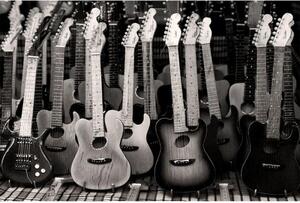 DIMEX | Vliesové fototapety na stenu Gitarová kolekcia MS-5-0303 | 375 x 250 cm | čiernobiela