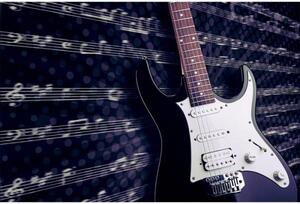 DIMEX | Vliesové fototapety na stenu Elektrická gitara MS-5-0304 | 375 x 250 cm | fialová, biela, hnedá