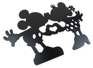 Veselá Stena Drevená nástenná dekorácia Mickey a Minnie čierne