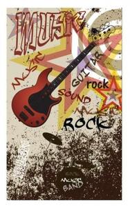 DIMEX | Vliesové fototapety na stenu Červená gitara MS-2-0324 | 150 x 250 cm | červená, hnedá, žltá, čierna