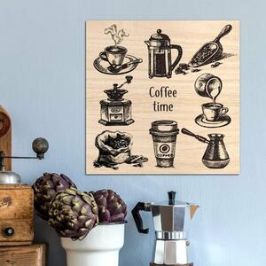 DUBLEZ | Drevený obraz do kuchyne - Káva