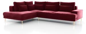 Moderná Rohová sedacia súprava do obývacej izby Nicole L - látka Salvador 10 Agmamito - výpredaj