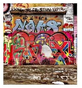 DIMEX | Vliesová fototapeta na stenu Ulica s graffiti MS-3-0321 | 225 x 250 cm | viacfarebná