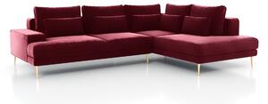Moderná Rohová sedacia súprava do obývacej izby Nicole L - látka Salvador 10 Agmamito - výpredaj