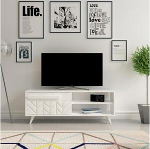Asir TV stolík VENEDIK 43,7x120 cm biela AS0991 + záruka 3 roky zadarmo
