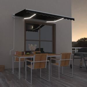 Maison Exclusive – Elektrická markíza s LED osvetlením a senzorom, rozmer 3,5 x 2,5 m, farba antracit