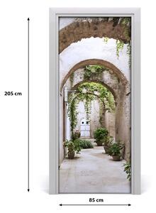 Fototapeta samolepiace na dvere ulička arkády 85x205 cm