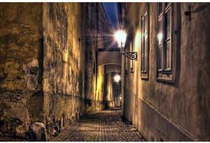 DIMEX | Vliesové fototapety na stenu Ulička MS-5-0043 | 375 x 250 cm | hnedá, žltá, modrá