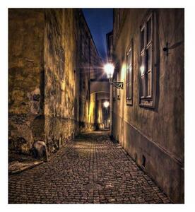 DIMEX | Vliesová fototapeta na stenu Ulička MS-3-0043 | 225 x 250 cm | hnedá, žltá, modrá