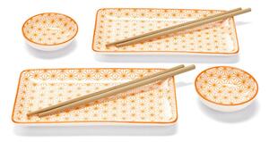 Ernesto® Súprava na sushi (biela/oranžová) (100352008)