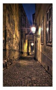 DIMEX | Vliesové fototapety na stenu Ulička MS-2-0043 | 150 x 250 cm | hnedá, žltá, modrá
