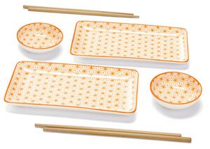 Ernesto® Súprava na sushi (biela/oranžová) (100352008)
