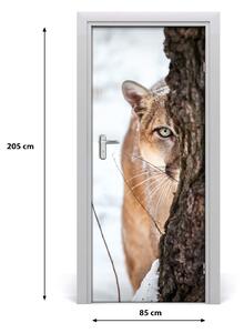 Fototapeta samolepiace na dvere horská puma 85x205 cm
