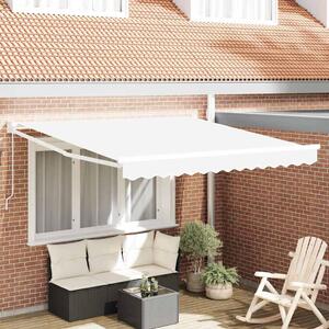 Maison Exclusive – Manuálna markíza, 3 x 2,5 m, biela, 100% polyester