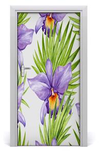 Samolepiace fototapety na dvere Orchidea a palmy 95x205 cm