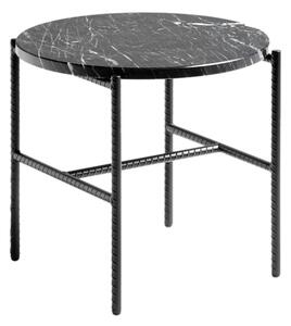 HAY Stolík Rebar Side Table, Ø45x40, Black Marble