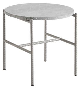 HAY Stolík Rebar Side Table, Ø45x40, Grey Marble