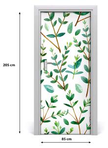 Samolepiace fototapety na dvere eukaliptus 85x205 cm