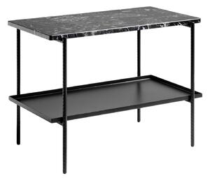 HAY Stolík Rebar Side Table, 75x44, Black Marble