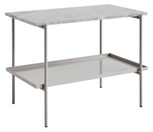 HAY Stolík Rebar Side Table, 75x44, Grey Marble