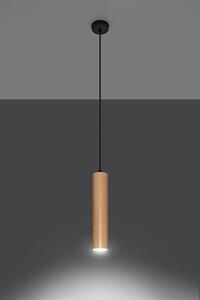 Sollux Lighting Lino závesné svietidlo 1x40 W čierna-drevená SL.0636