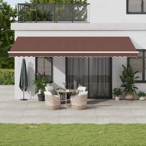 Maison Exclusive – Manuálna markíza, 6 x 3 m, hnedá, 100% polyester