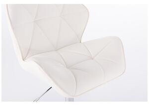 LuxuryForm Stoličky MILANO na čierne podstave s kolieskami - biela