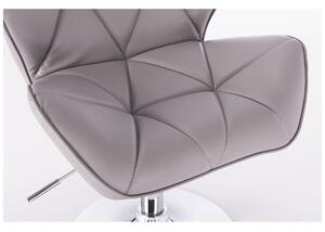 LuxuryForm Stolička MILANO na čierne podstave s kolieskami - šedá