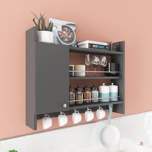 Kalune Design Kuchynská polica KNERR 85 cm antracit