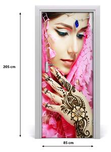 Fototapeta na dvere indická žena 85x205 cm