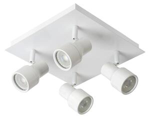 SIRENE-LED - Stropné bodové osvetlenie kúpeľne - priemer 10 cm - LED stmievatelná - GU10 - 4x5W 3000K - IP44 - Biele