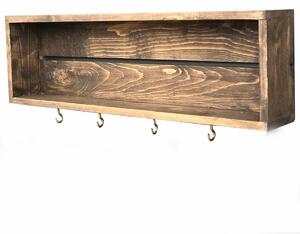 Kalune Design Kuchynská polica WOOD III 70 cm hnedá