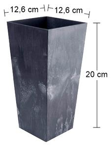 Plastový kvetináč DURS125E 12,5 cm - antracit