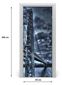 Fototapeta samolepiace na dvere most Nový York 85x205 cm