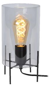 STEFFIE - Stolná lampa - priemer 15,5 cm - 1xE27 - Dymová šedá