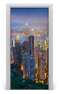 Fototapeta samolepiace na dvere Hongkong noc 95x205 cm