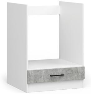 Ak furniture Kuchynská skrinka Olivie pod rúru S 60 cm biela/betón