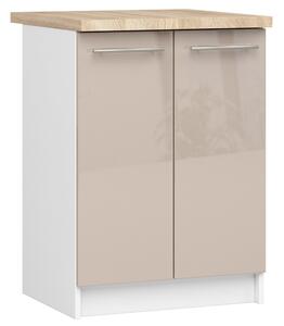 Ak furniture Kuchynská skrinka Olivie S 60 cm 2D biela/cappuccino