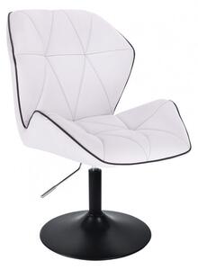 LuxuryForm DESIGN Stolička MILANO MAX na čiernom tanieri - biela