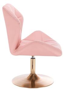 LuxuryForm Stolička MILANO MAX na zlatom tanieri - ružová