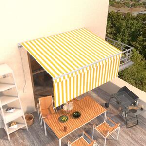 Maison Exclusive – Manuálna markíza, 3,5 x 2,5 m, prúžkovaná (žltá a biela)