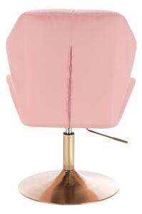 LuxuryForm Stolička MILANO MAX na zlatom tanieri - ružová