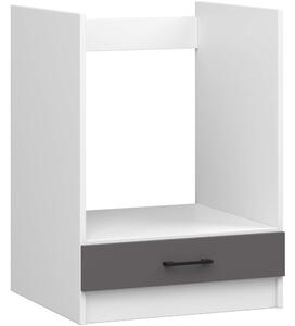 Ak furniture Kuchynská skrinka pod rúru OLIVIE 60x82 cm matná biela/matná grafitovo sivá