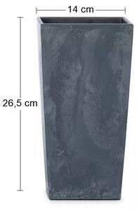 Plastový kvetináč DURS140E 14 cm - antracit