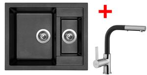 Set Sinks CRYSTAL 615.1 Metalblack + ENIGMA S GR