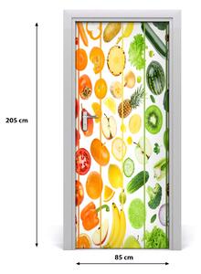 Fototapeta na dvere samolepiace ovocie a zeleninu 85x205 cm