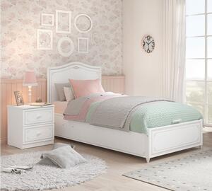 Detská posteľ s úložným priestorom Betty 100x200cm - biela/šedá