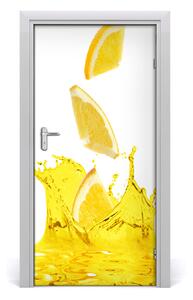 Fototapeta na dvere samolepiace citrónová šťava 95x205 cm
